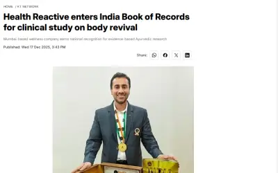 Health Reactive Enters India Book of Records for Clinical Study on Body Revival